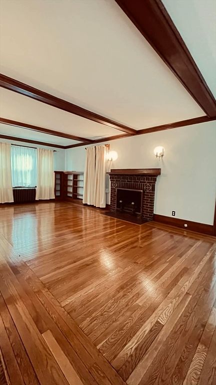 Empty room, Fireplace, Interior, Wood Texture Flooring