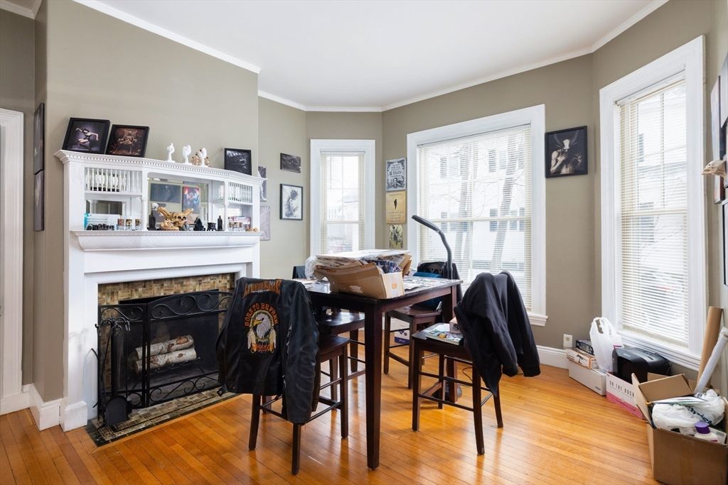 Fireplace, Home Office, Interior, Wood Texture Flooring