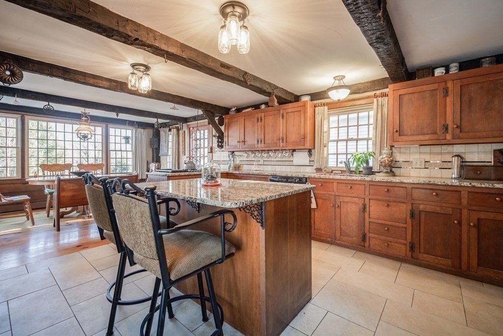 Dining room, Interior, Kitchen, Wooden Beams