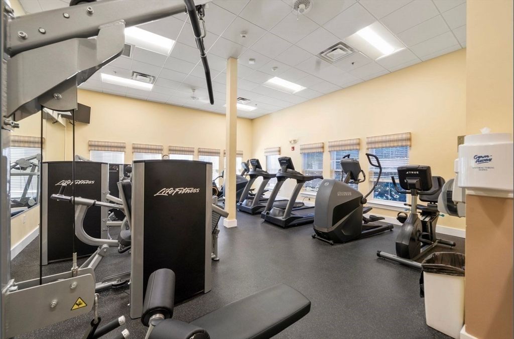 Fitness Equipment, Gym, Interior, Recessed Lighting