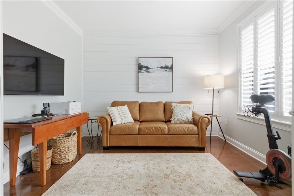 Fitness Equipment, Home Office, Interior, Wood Texture Flooring