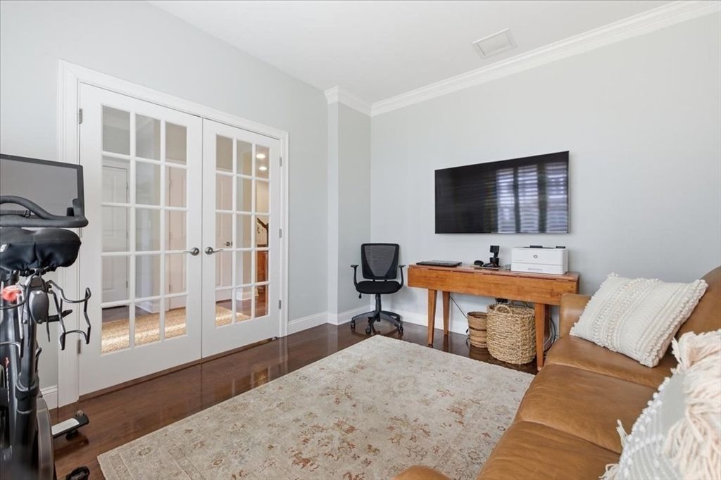 Fitness Equipment, Home Office, Interior, Wood Texture Flooring