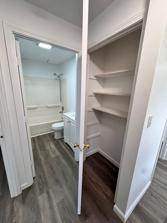 Bathroom, Interior, Walk-in Closets, Wood Texture Flooring