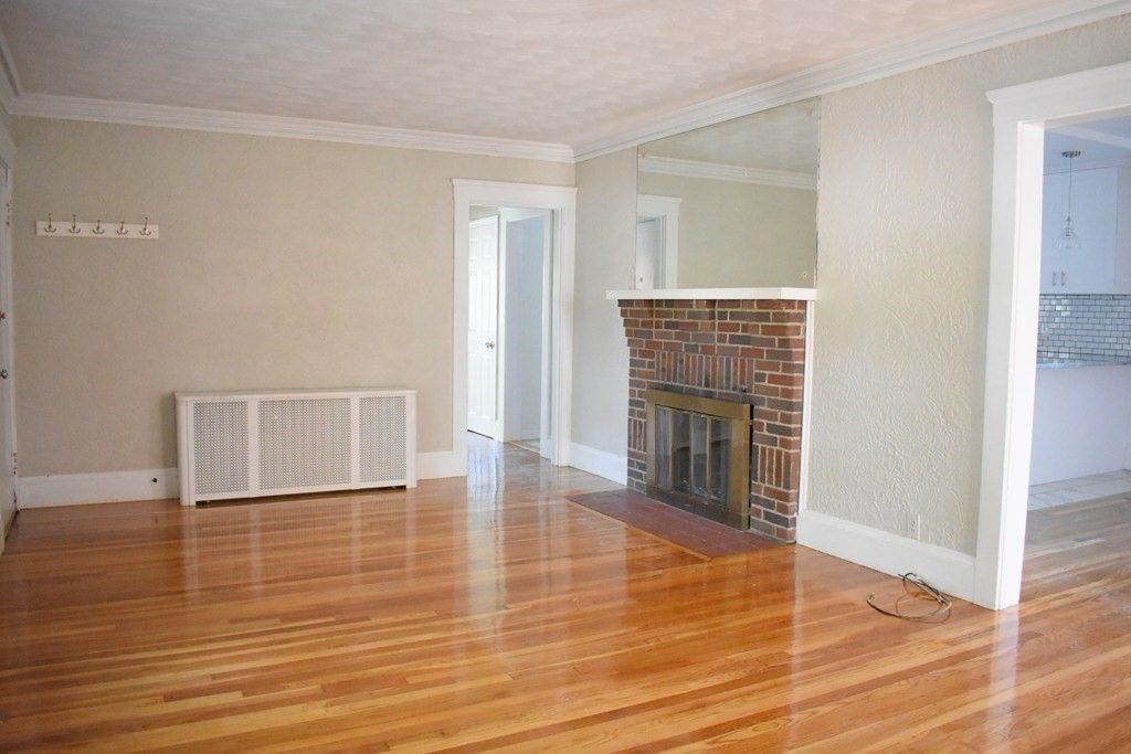 Empty room, Fireplace, Interior, Wood Texture Flooring