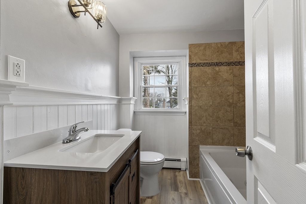 Bathroom, Interior, Wood Texture Flooring