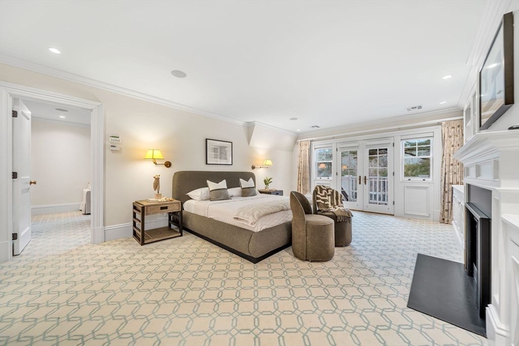 Bedroom, Fireplace, Interior, Recessed Lighting