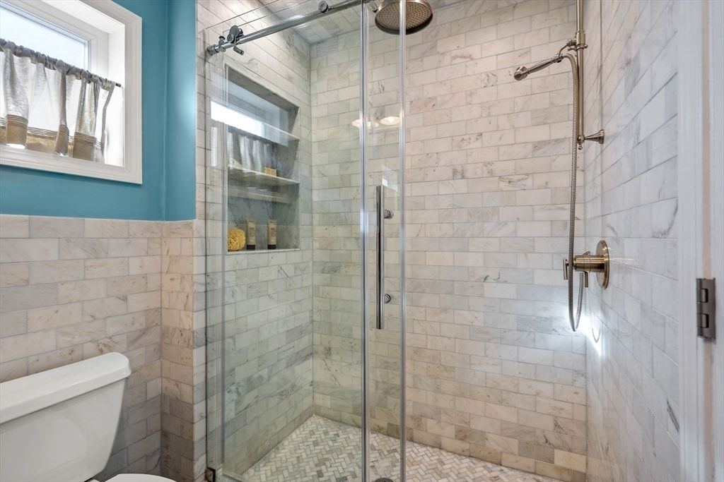 Bathroom, Glass Shower, Interior, Stone Walls