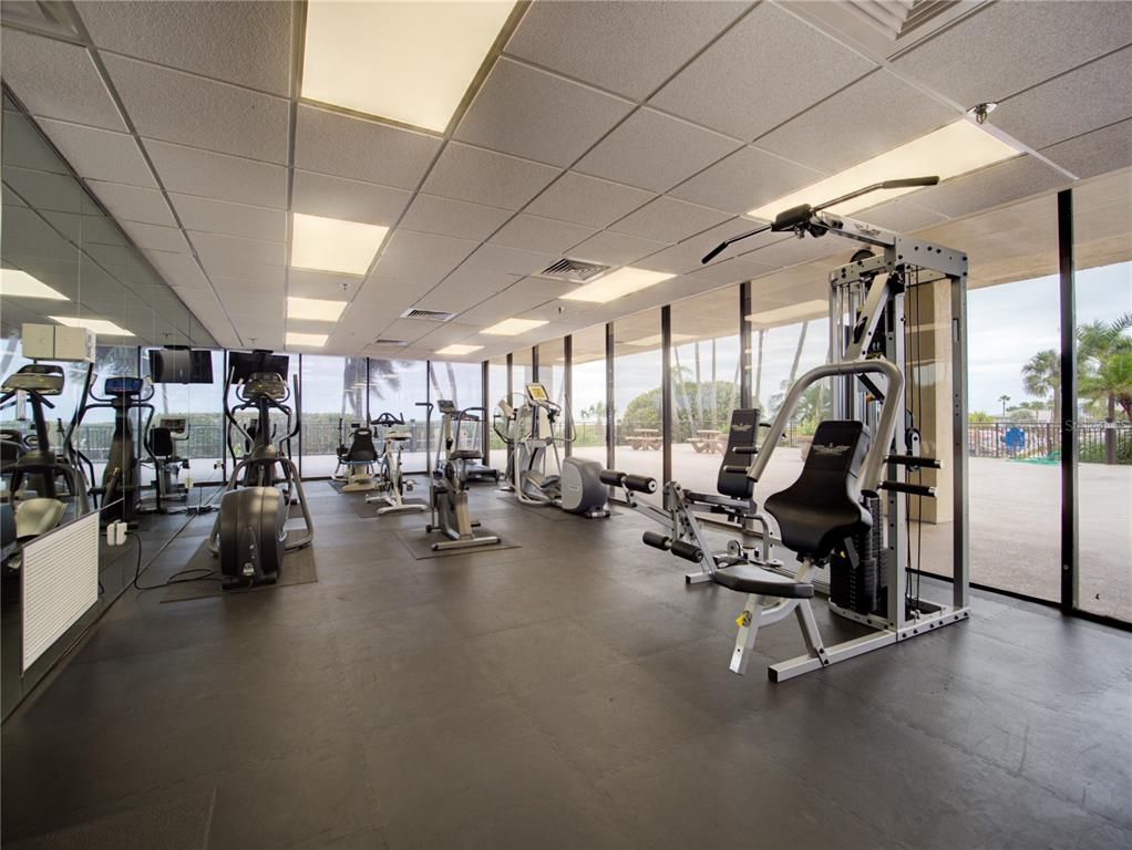 Fitness Equipment, Gym, Interior, Recessed Lighting