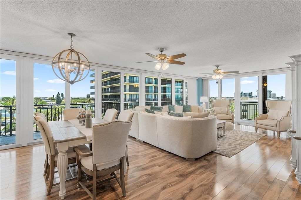Chandelier, Dining room, Interior, Living room, Wood Texture Flooring