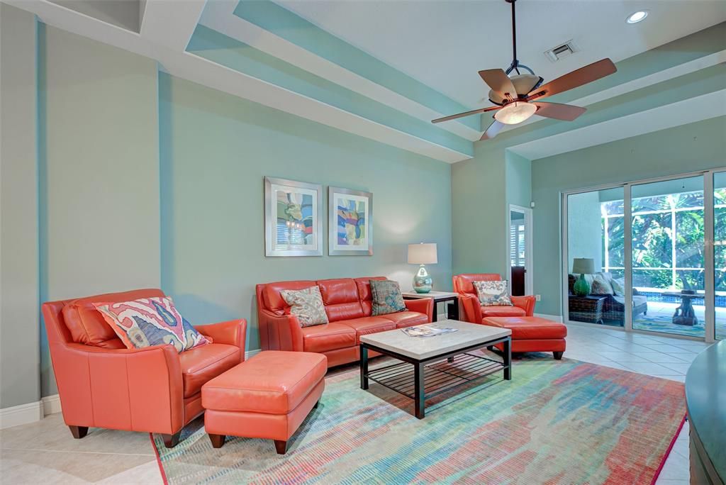 Interior, Living room, Recessed Lighting