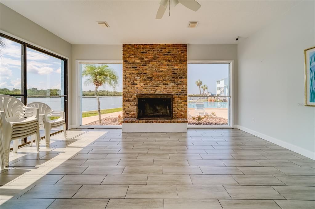 Empty room, Fireplace, Interior, Water