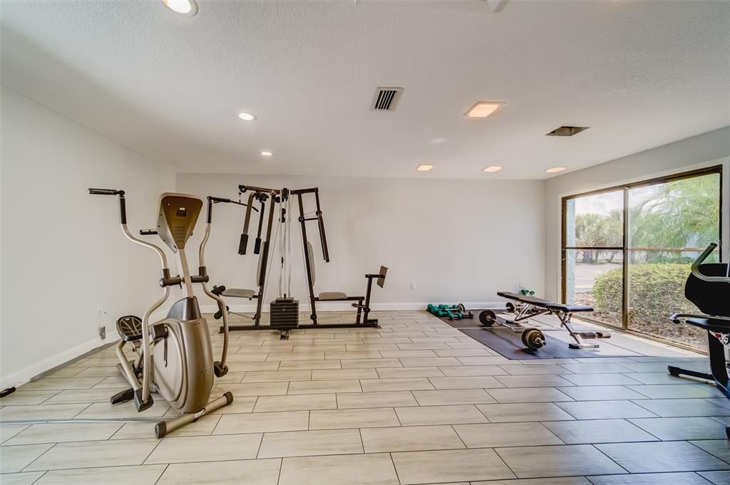 Fitness Equipment, Interior, Recessed Lighting