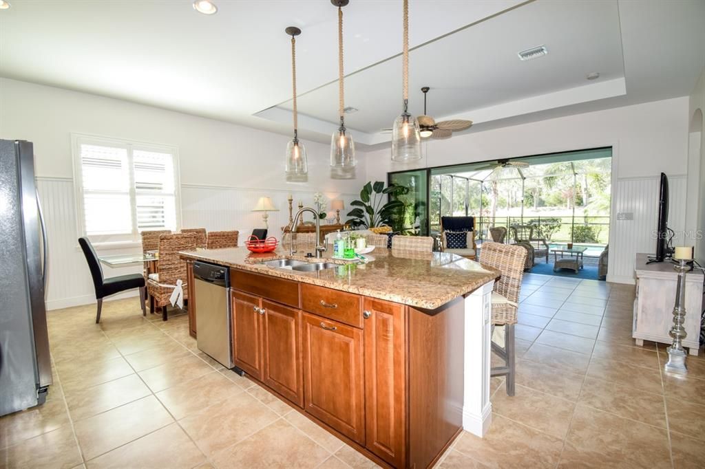 Dining room, Interior, Kitchen, Living room, Pendant Lights, Recessed Lighting