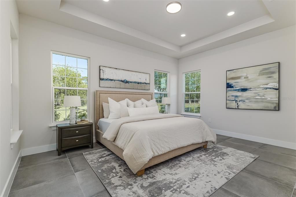 Bedroom, Interior, Recessed Lighting