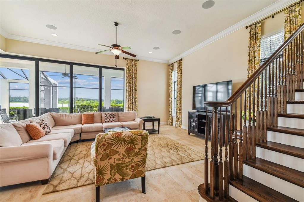 Interior, Living room, Recessed Lighting