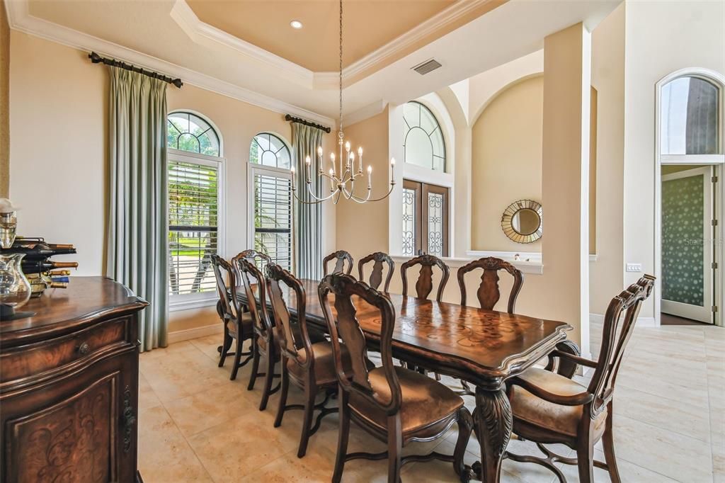 Chandelier, Dining room, Interior, Pendant Lights, Recessed Lighting
