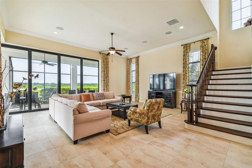 Fireplace, Interior, Living room, Recessed Lighting