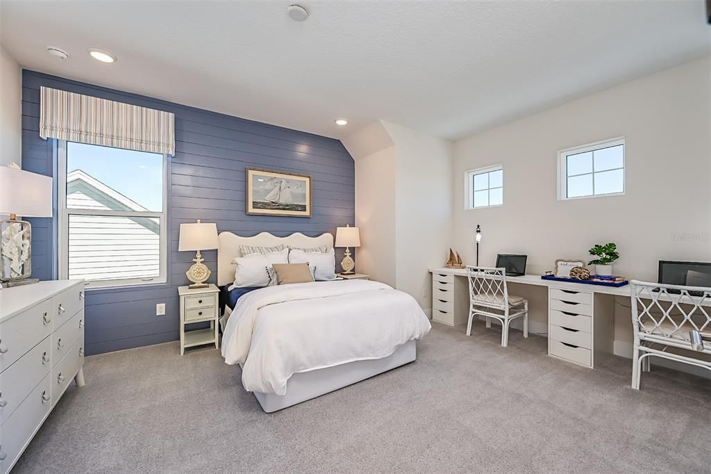 Bedroom, Home Office, Interior, Recessed Lighting