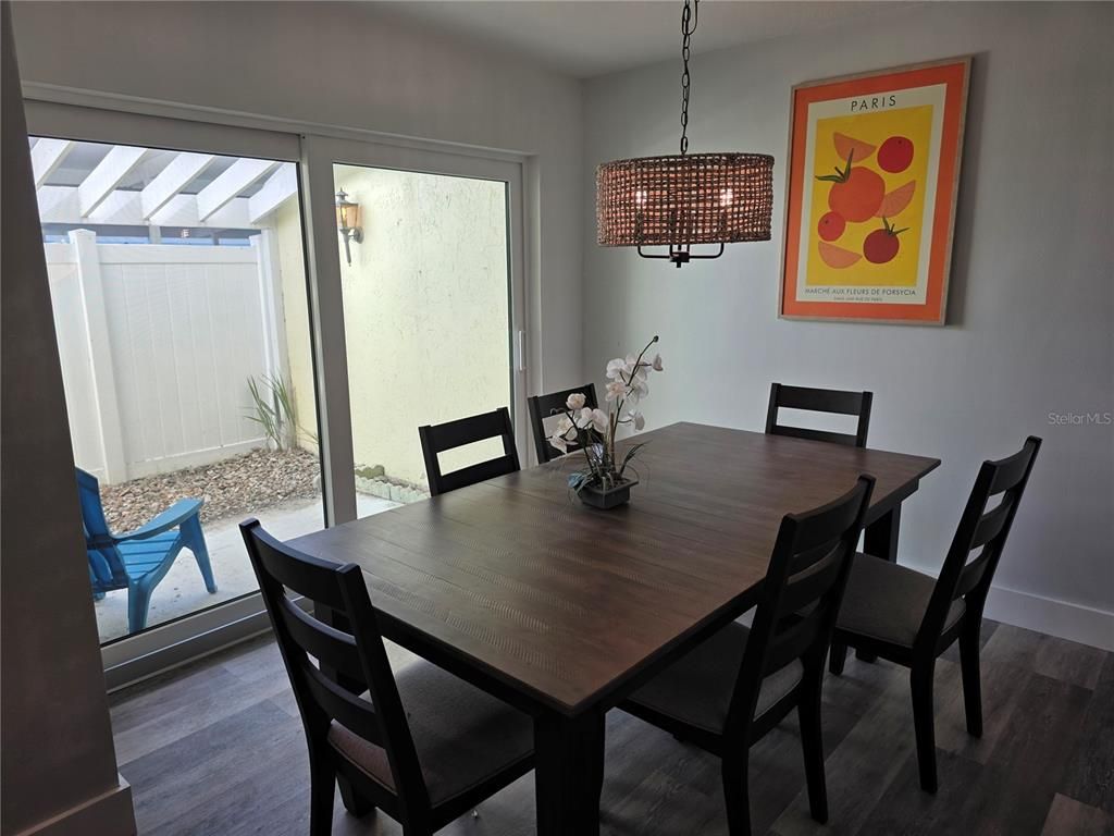 Chandelier, Dining room, Interior, Pendant Lights, Wood Texture Flooring