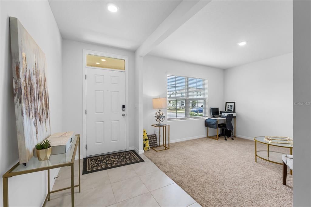 Home Office, Interior, Recessed Lighting