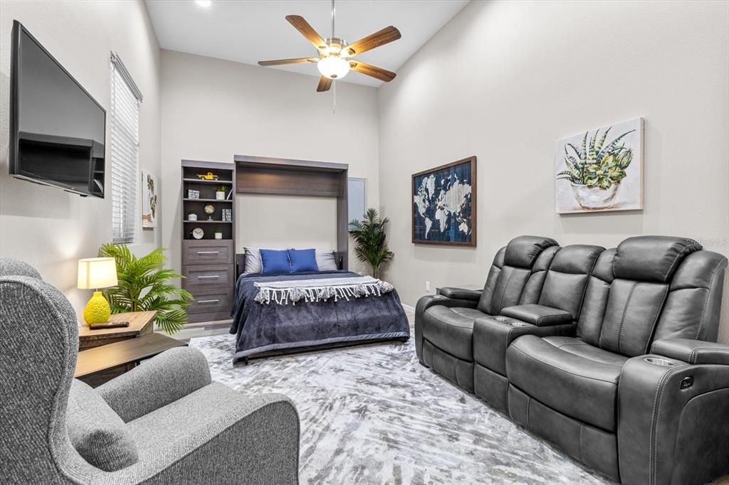 Bedroom, Home Theatre Room, Interior, Recessed Lighting