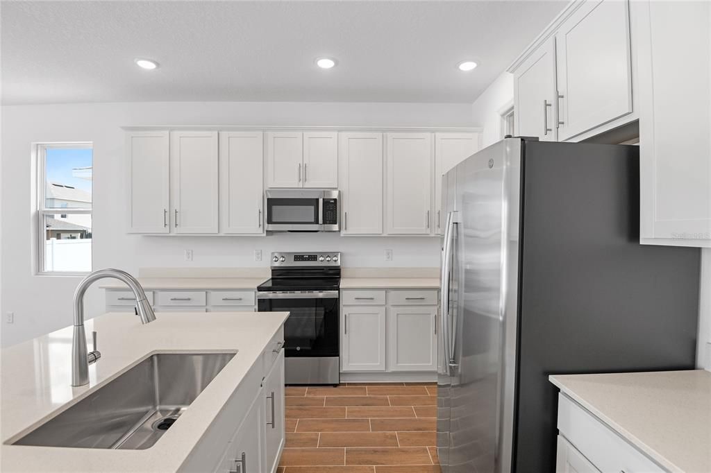 Interior, Kitchen, Recessed Lighting, Stainless Steel Appliances