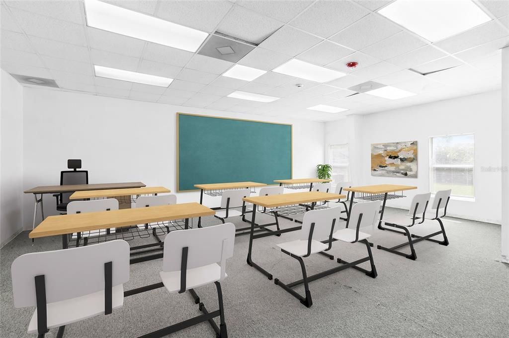 Dining room, Game Room, Interior, Recessed Lighting