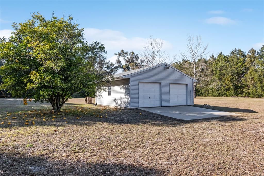 Backyard, Detached Garage, Exterior