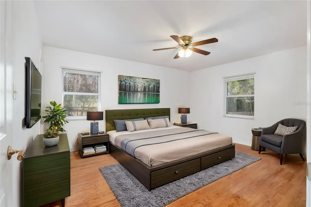 Bedroom, Interior, Wood Texture Flooring