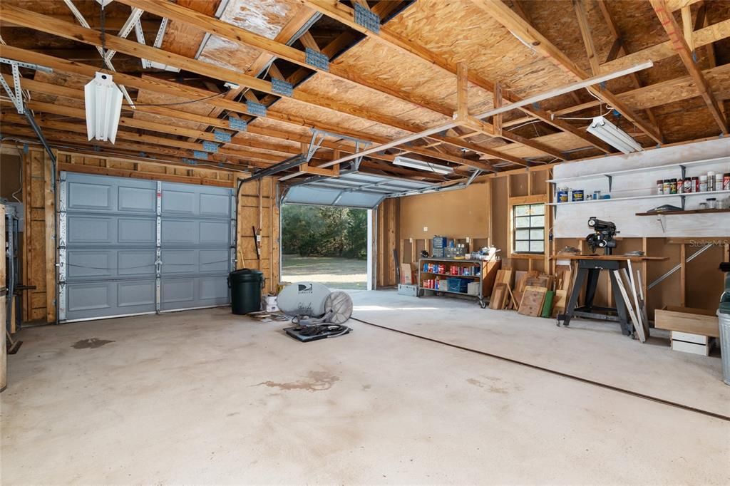 Garage, Interior, Wooden Beams, Wooden Ceilings, Wooden Walls