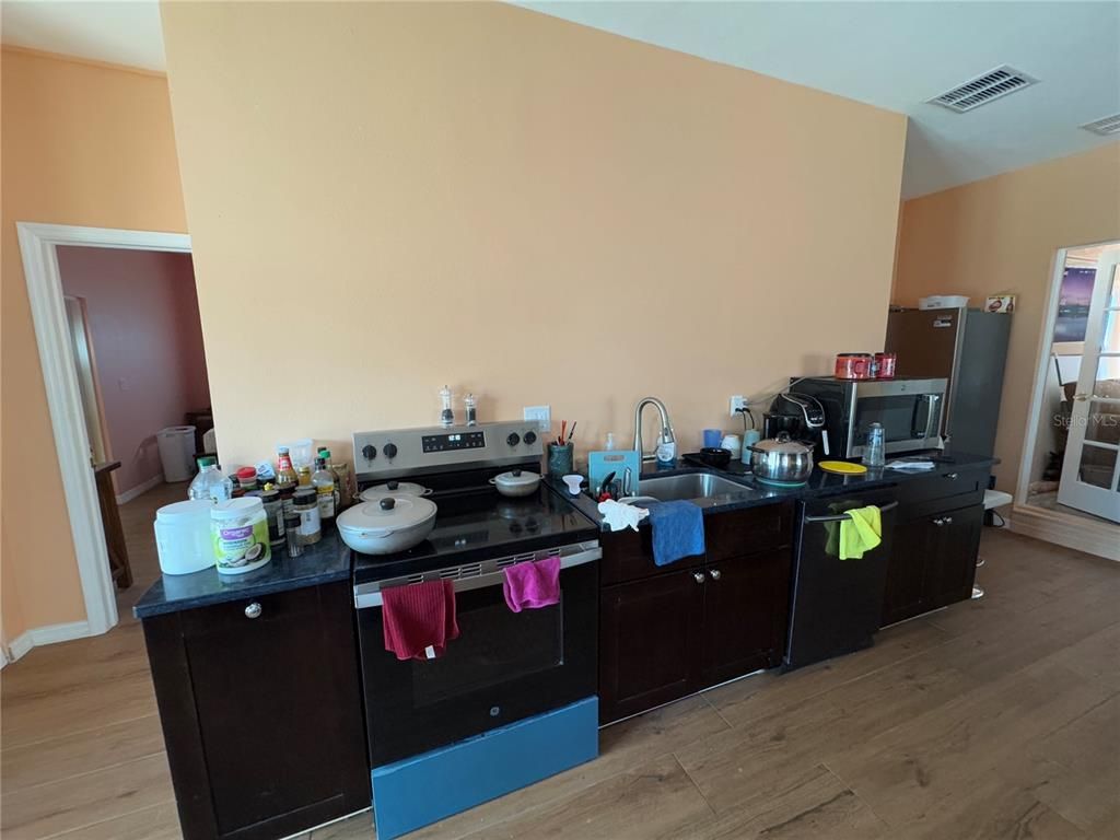 Interior, Kitchen, Wood Texture Flooring
