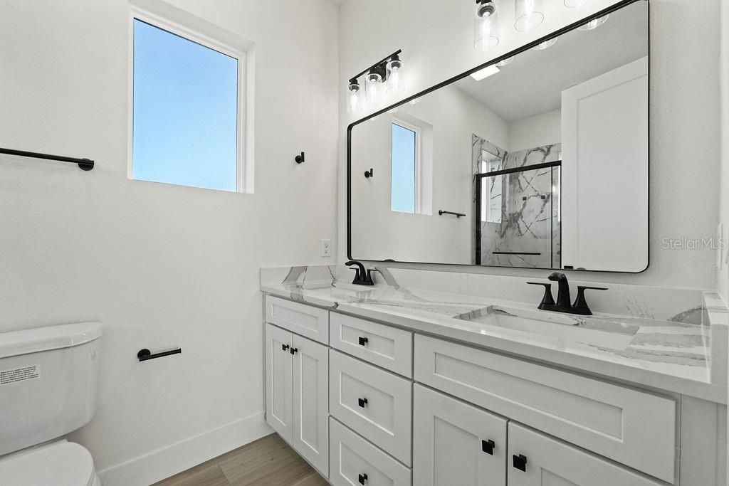 Bathroom, Dual Sink Vanities, Interior, Wood Texture Flooring