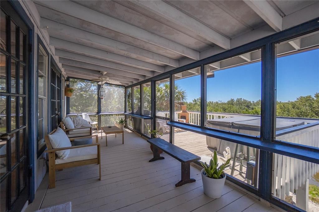 Interior, Sun Room, Wood Texture Flooring