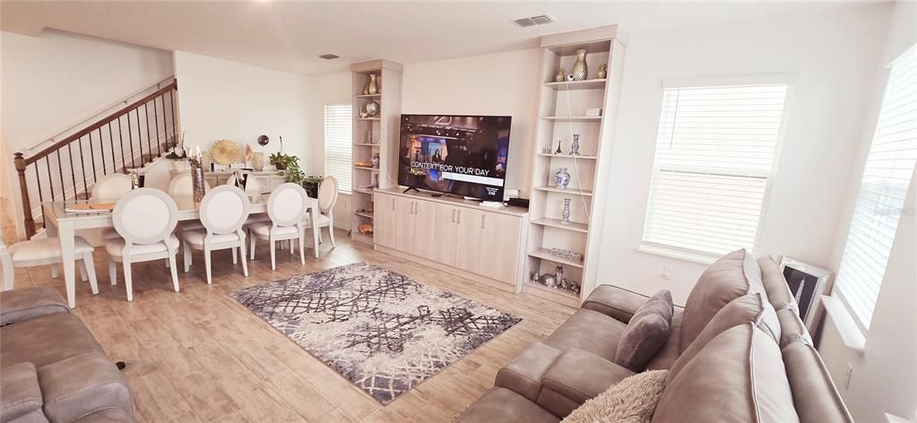 Dining room, Interior, Living room, Wood Texture Flooring