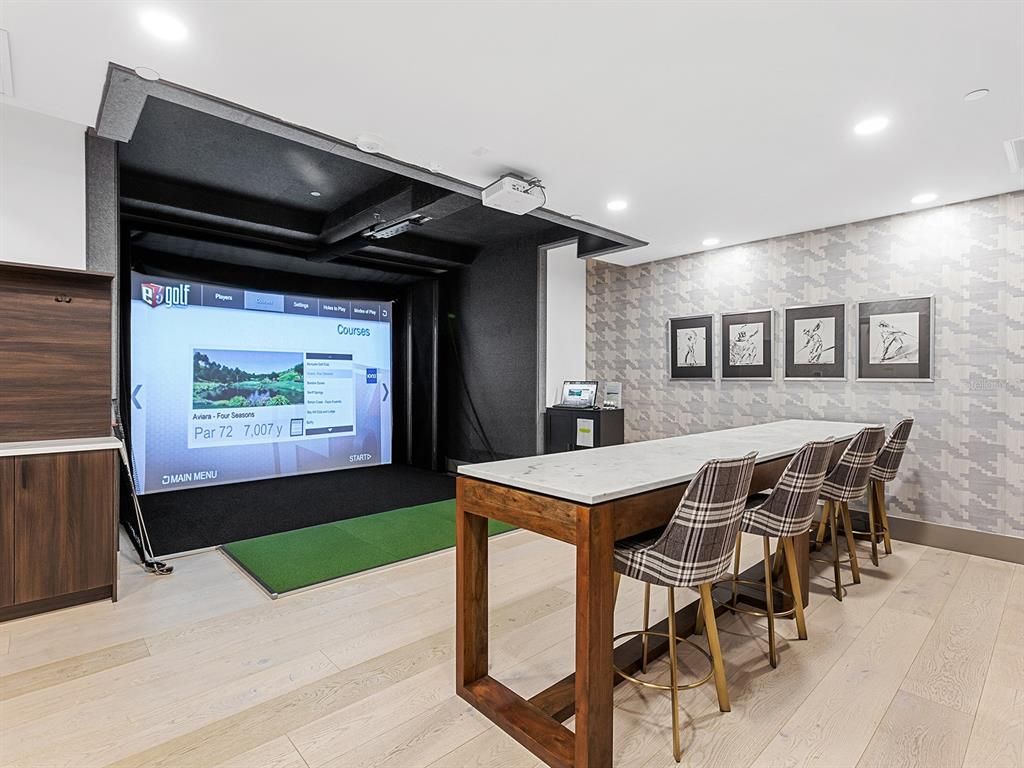 Interior, Recessed Lighting, Stone Walls, Wood Texture Flooring