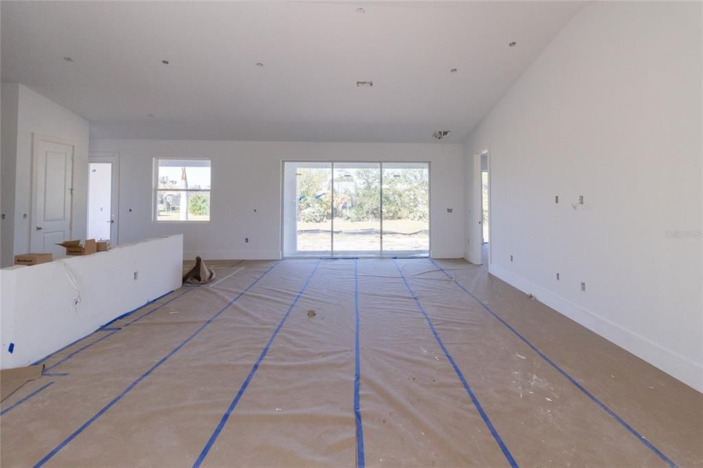 Empty room, Interior, Recessed Lighting