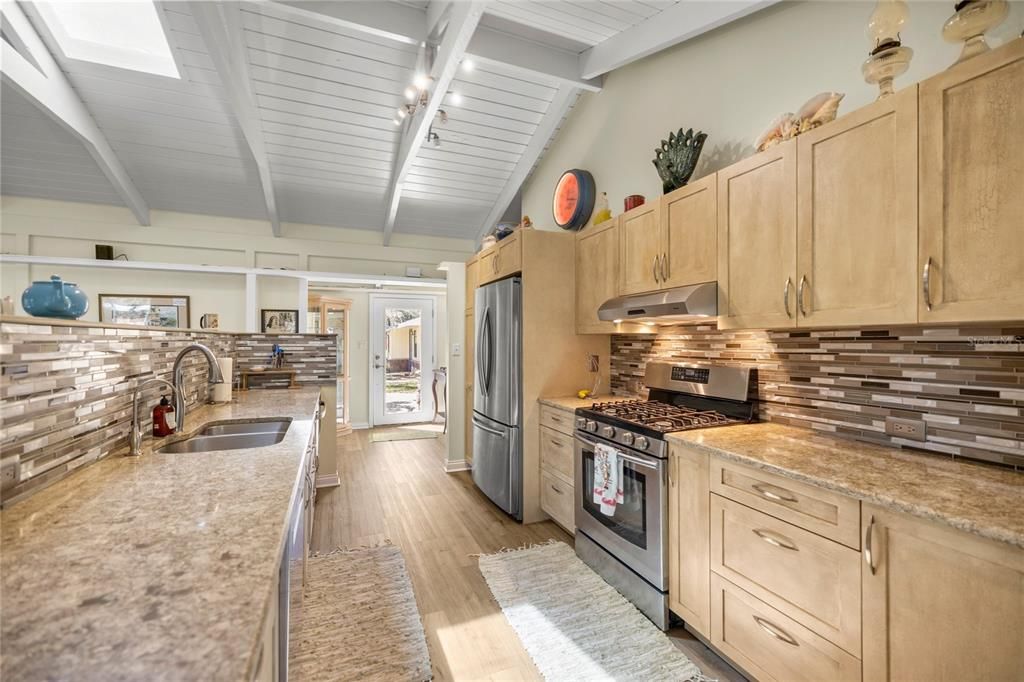 Interior, Kitchen, Wood Texture Flooring