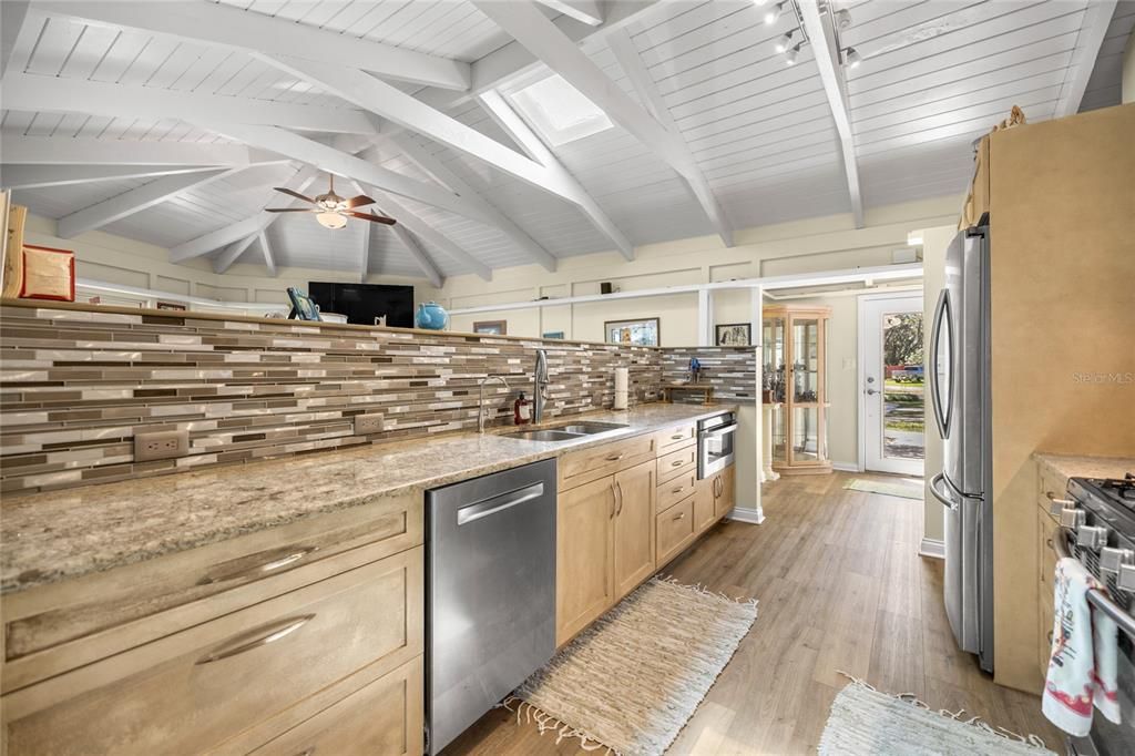 Interior, Kitchen, Wood Texture Flooring