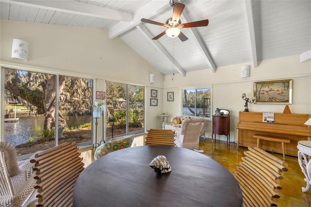 Dining room, Interior, Piano, Water