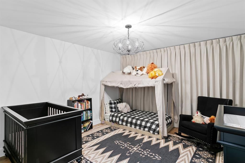 Bedroom, Chandelier, Interior