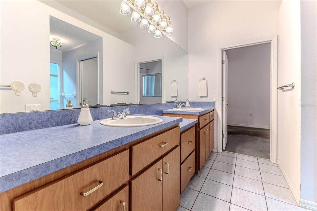 Bathroom, Dual Sink Vanities, Interior, Tile Countertops