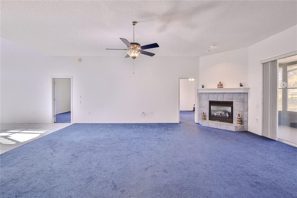 Empty room, Fireplace, Interior