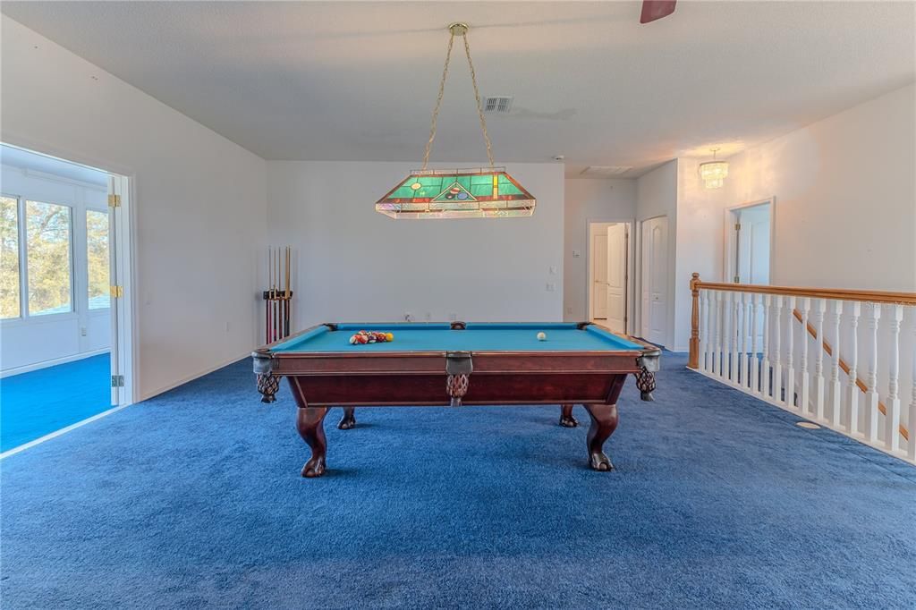Billiard Table, Game Room, Interior, Pendant Lights
