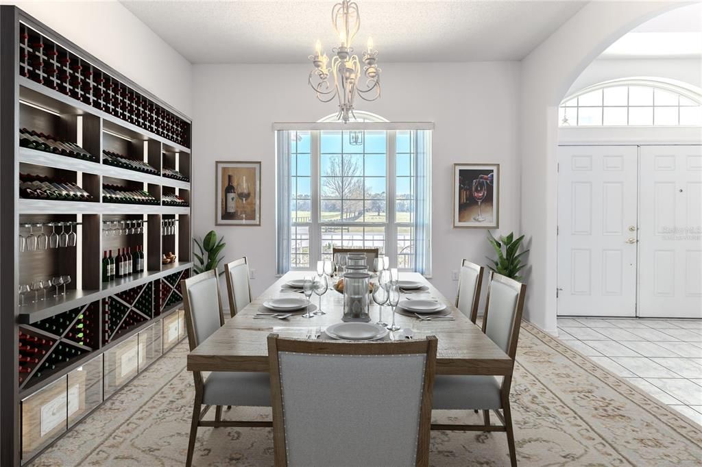 Chandelier, Dining room, Interior
