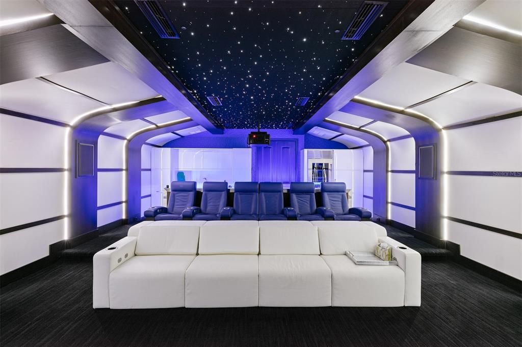 Home Theatre Room, Interior, Recessed Lighting, Theatre Room