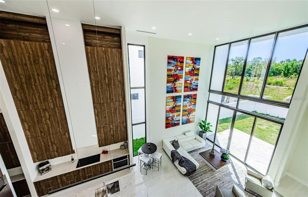 Interior, Living room, Recessed Lighting