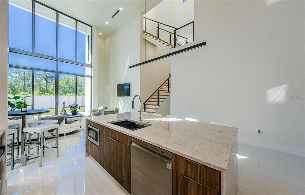 Dining room, Interior, Kitchen, Recessed Lighting