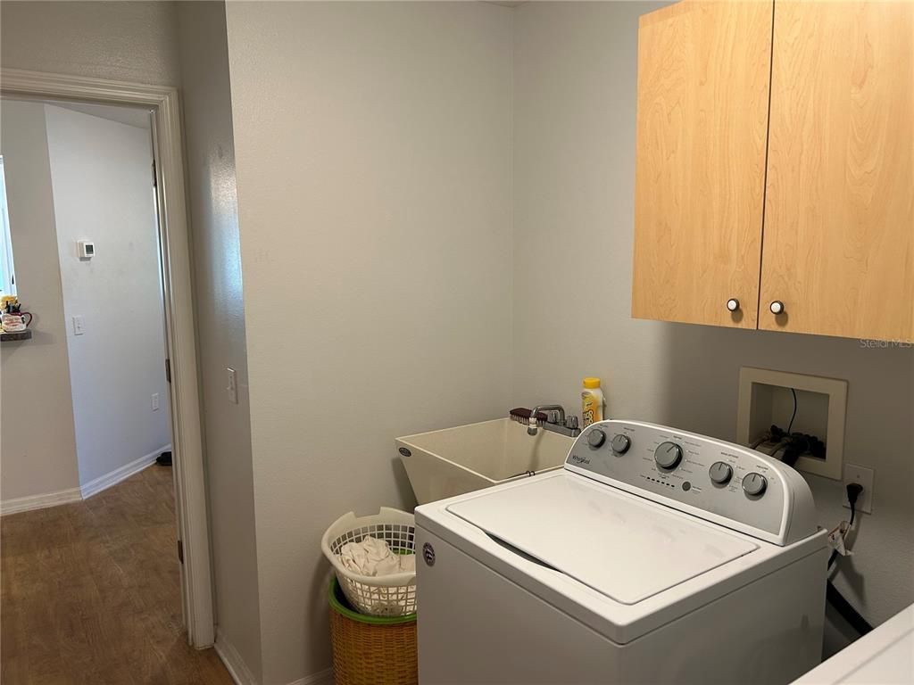 Interior, Washer, Wood Texture Flooring