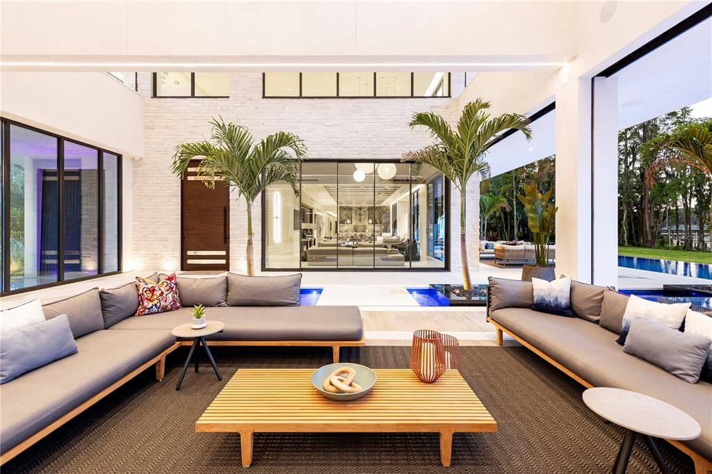 Interior, Living room, Stone Walls