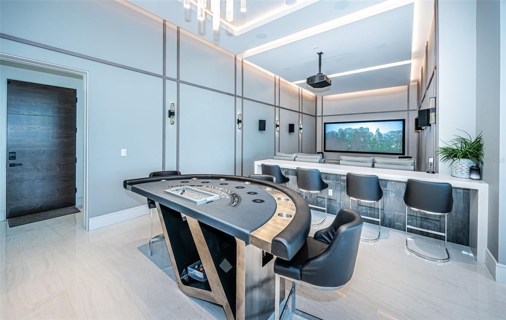Game Room, Interior, Recessed Lighting